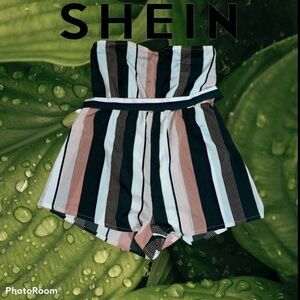 Shein sleeveless striped romper